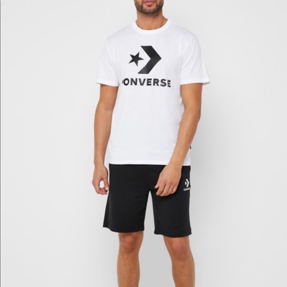 Converse Star Chevron T-Shirt Cotton White Men’s Size S 10018568-A02 - Picture 5 of 6